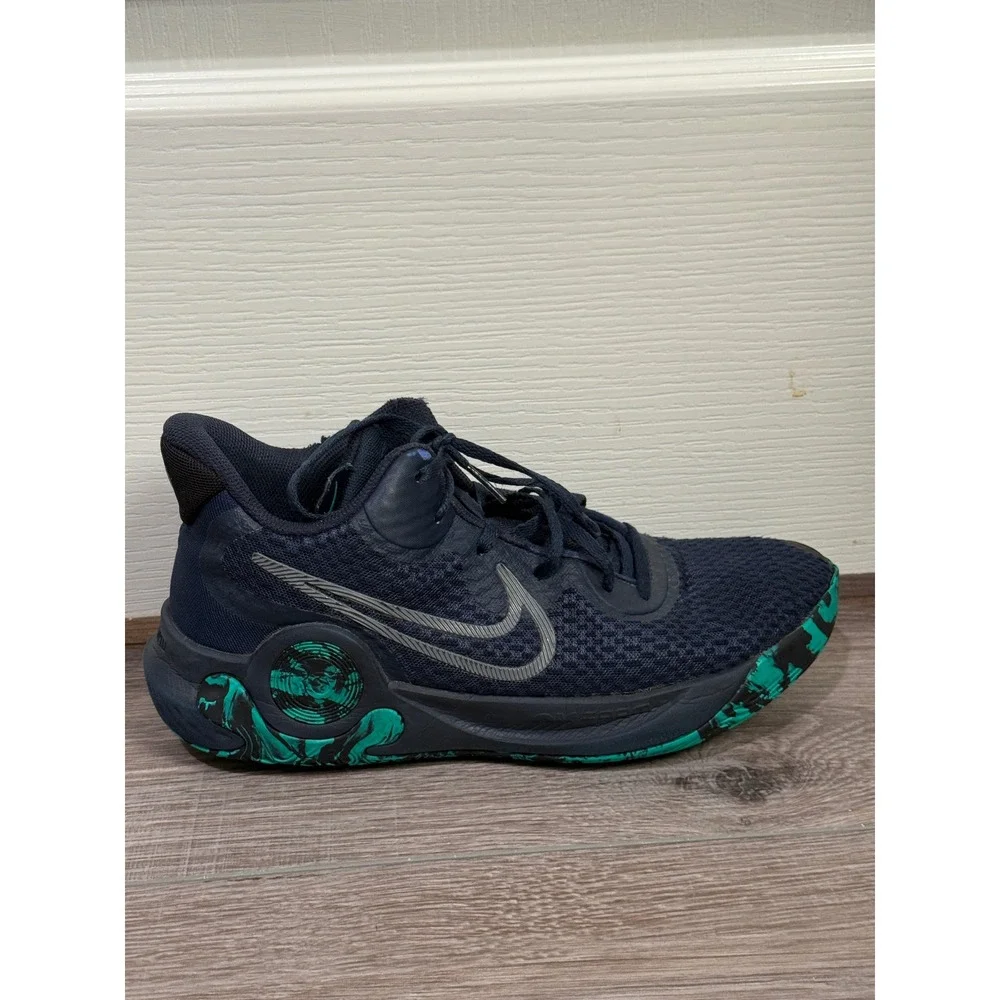 Nike Renew Elevate 2 Basketball Shoes Navy Blue Teal Marbled CW3406-402 Mens 8